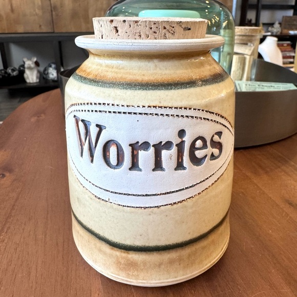 Large Ceramic Worries Jar - Picture 2 of 9
